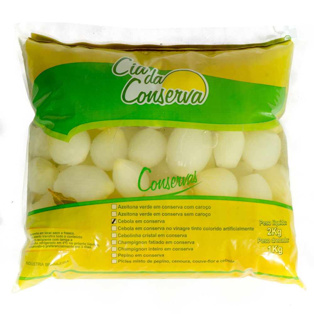 Cebolas em conserva 1kg Cia Da Conserva