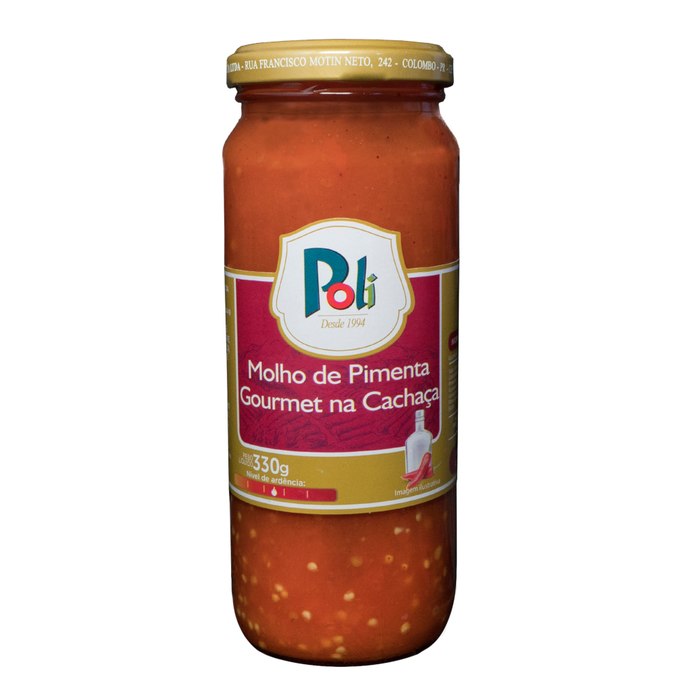 Molho de Pimenta Gourmet na Cachaça 330g poli