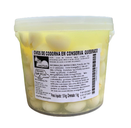Ovo de Codorna em conserva Quebrado 1kg